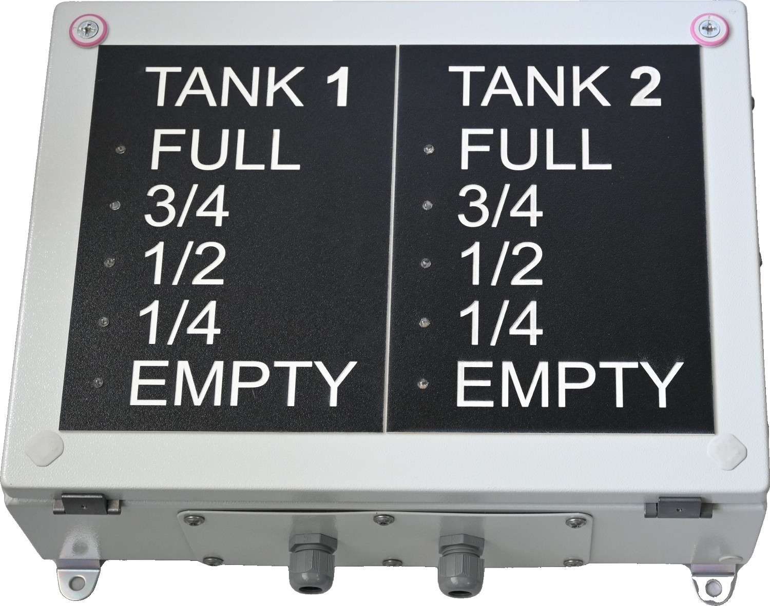 Fire water tank displays with extra large lettering as required